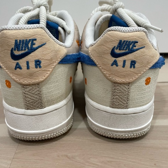 Women’s Nike Air Force 1 '07 'LA Flea' Anniversary Edition Size 7.5 Blue Orange - Picture 6 of 12